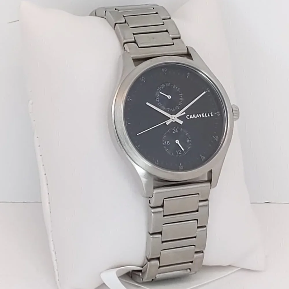 Caravelle Men's Min Max Casual Watch By Bulova Date Indicator 24-Hr Dial 41mm - Picture 2 of 11